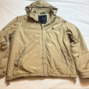 Mens POLO RALPH LAUREN Water-Repellent Ripstop Jacket Desert Khaki Size L New